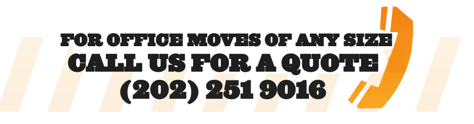 Office Movers Text Overlaying An Orange Phone