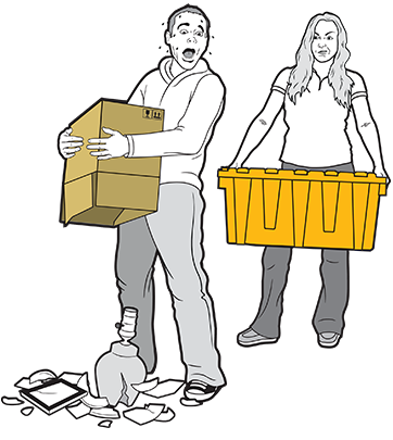 Bottom Of Cardboard Box Gives Out While Moving